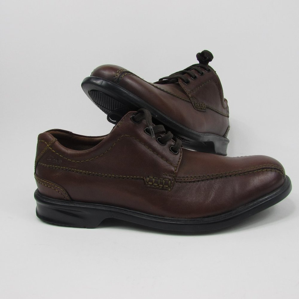Clarks Colson Over Brown Leather Men's Lace-up Dress Shoes Sz9M